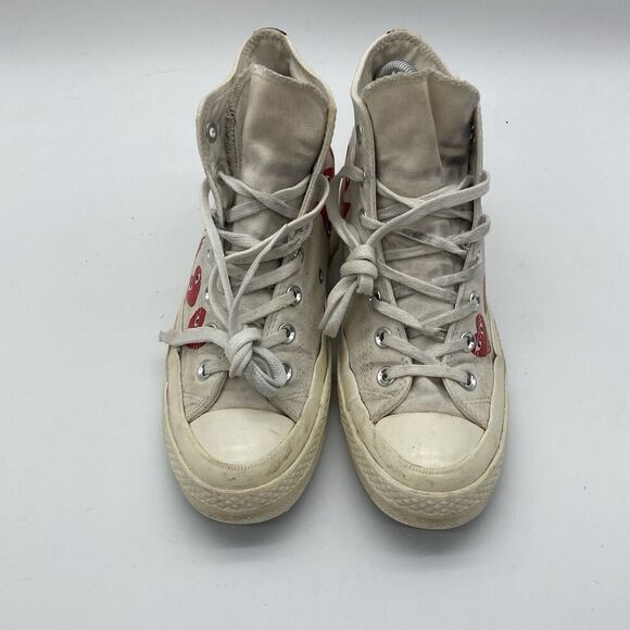Mens Size 6 Converse Chuck 70 CDG Hi Multi Heart Shoes Sneakers 162972C - Picture 3 of 12
